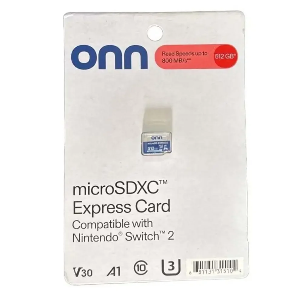 New Onn 512GB microSDXC Express Card for Nintendo Switch 2